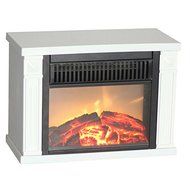 White Bookshelf Mini Fireplace Heater