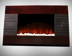 New 1500W Deluxe Wood Wall Mount Electric Fireplace Space Heater 1500 Watts N7