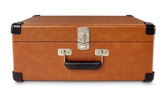 Crosley CR49-TA Traveler Turntable with Stereo Speakers and Adjustable Tone Control, Tan N3