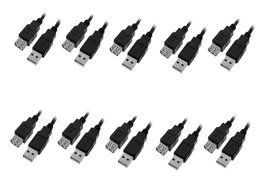 C&amp;E 10 Pack USB 2.0 Extension Cable 15 Feet CNE460272 N10