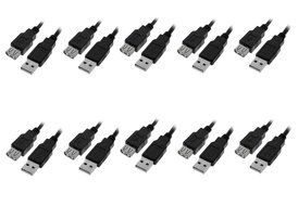 C&amp;E 10 Pack USB 2.0 Extension Cable 15 Feet CNE460272 N11