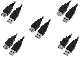 C&amp;E 10 Pack USB 2.0 Extension Cable 15 Feet CNE460272 N13