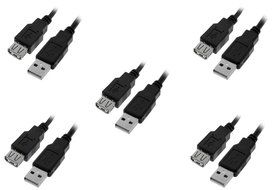 C&amp;E 10 Pack USB 2.0 Extension Cable 15 Feet CNE460272 N14