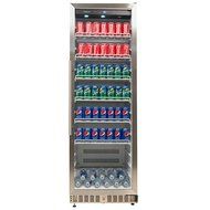 EdgeStar 14 Cu. Ft. Built-In Commercial Beverage Merchandiser - White and Stainless Steel N6