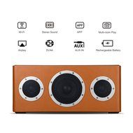 [Apple MFI Certified] GGMM M4 Leather Wireless Wi-Fi/Bluetooth/Multi-Room Play Speaker w/Rechargeable Battery... N24