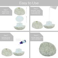 Aromatherapy Essential Oil Diffuser, Aliceclub 120ml Stone Grain Ultrasonic Cool Mist Humidifier with 7 Color... N4