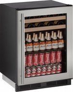 U-Line U1224BEVS00B 5.4 cu. ft. Capacity 24" 1000 Series Freestanding or Built In Full Size Beverage Center in... N2