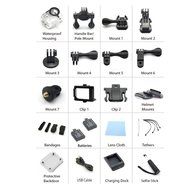 EKEN H9 Wifi Waterproof Action Camera 4K25fps with 2 Batteries + Selfie Stick + Charging Dock (Black) N4