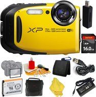 Fujifilm FinePix XP80 Waterproof Digital Camera with 2.7-Inch LCD (Yellow) + Case+16 GB Card+Reader + 6pc Starter...