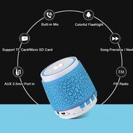 Bluetooth Speakers Vanten Mini Portable Stereo Glow in the Dark Sparkle Neon Flashlight LED with Built-in Mic...