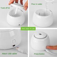 Car USB Humidifier, Yokkao Air Purifier Aroma Diffuser Mini Portable DC5V 180ml Vehicle Mounted with Cup holder...