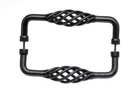 Top Knobs M1242-8 Pair Birdcage Back to Back Door Pull Pewter by Top Knobs
