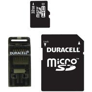 DURACELL DU-3in1C1032G-R Class 10 microSD(TM) Card with SD(TM) &amp; USB Adapters (32GB) consumer electronics
