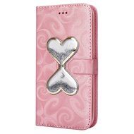 Galaxy S6 Edge Wallet Case, PHEZEN Bling Liquid Glitter Love Heart Floating 3D Hourglass Luxury Pu Leather Magnet... N12