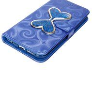 Galaxy S6 Edge Wallet Case, PHEZEN Bling Liquid Glitter Love Heart Floating 3D Hourglass Luxury Pu Leather Magnet... N14