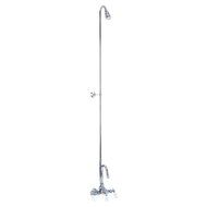 Barclay 4013-PL-CP Barclay Gooseneck Tub Filler with Diverter and Plastic Shower Head for Cast Iron Tubs by Barclay
