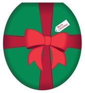 Toilet Tattoos TT-X601-R Christmas Gift Box Design, Round by Toilet Tattoos