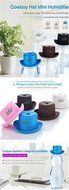 Lighting S Office USB Charge Cowboy Hat Mini Humidifier 51ml Mist Output Fresh and Moist Can Independent operation N9