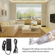 Car Dust Buster Hand Vac, TWOBIU(TM) 100W Vehicle Vacuum Cleaner with Tire Pressure Monitor Tire Inflation Flashlight-Gold N2