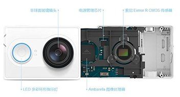 Original XiaoMi Yi Ambarella A7LS BSI CMOS WIFI Sports Action Camera #Color:White N4