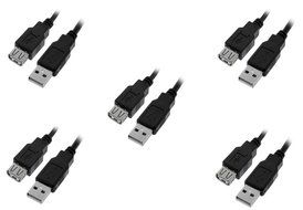C&amp;E 10 Pack USB 2.0 Extension Cable 15 Feet CNE460272 N18