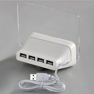 Denshine&reg; LED Digital Fluorescent Message Board Alarm Clock Temperature Calendar Timer 4 USB Port Hub Highlighter... N3