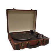 Timestorm XR-636DP Belt-Drive 3-Speed Portable Stereo Bluetooth Turntable N4