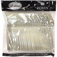 Lillian 48-Pack Plastic Forks Cutlery Bag, Sahara