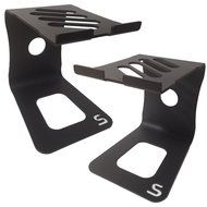 Soundrise Professional Desktop Speaker Stands (Black/pair) - Aluminum black Bookshelf Speaker Stands for Studio... N5