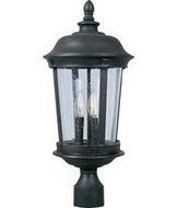Maxim Lighting 40091CDBZ Three Light Seedy Glass Post Light, Bronze by Maxim Lighting