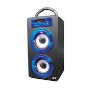 QFX BT-140 Rechargeable Speaker w/Bluetooth/FM/USB/SD/AUX In/Remote - BLUE N3