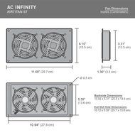 AC Infinity AIRTITAN S7, High Airflow Fan System 12" with Speed Control, for Equipment Room Closet Cabinet Cooling