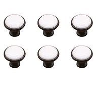 IdealDecor 6PCS White Porcelain Ceramic Drawer Knobs Door Knob Handle Pull For Cupboard/Cabinet/Wardrobe/Drawer... N2