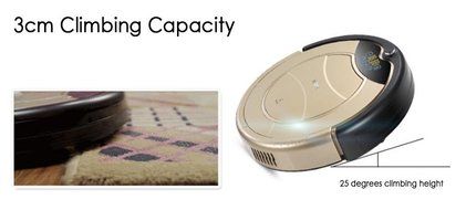 Haier SWR-T321 Pathfinder Vacuum Cleaner Robot Remote Control Self Charging Cleaning Devices (US PLUG, Gold)