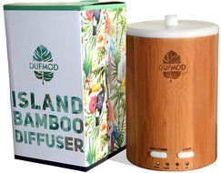 150ml Real Bamboo Wood Diffuser for essential oils, Cool Mist Ultrasonic aromatherapy Humidifier, Waterless Auto... N5
