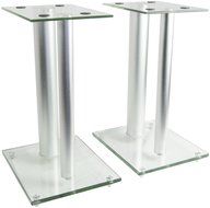 VIVO Premium Universal Floor Speaker Stands Dual Pillar for Surround Sound &amp; Book Shelf Speakers (STAND-SP01S) N11