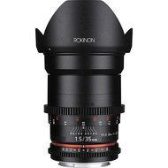JVC GY-LS300CHU Ultra 4K HD 4KCAM Super 35 Pro Camcorder &amp; Mic Top Handle Audio Unit with Rokinon 35mm T/1.5 DS...