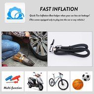 Car Dust Buster Hand Vac, TWOBIU(TM) 100W Vehicle Vacuum Cleaner with Tire Pressure Monitor Tire Inflation Flashlight-Gold N3