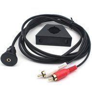 Rerii 1M / 3 Feet 2 RCA Male to 3.5mm Female Extention Mount, Flush Mount, Dash Mount, Panel Mount Cable for Car...