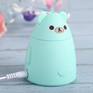 Whitelotous 80ml Portable Mini USB Humidifier Cute Panda Air Humidifier with USB Cable for Office Home (White) N13