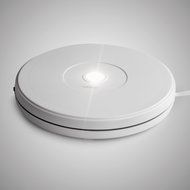 Leadleds 10 Inches White Color Turntable Display Stand with Light for Jewelry Portrait Model Photography Bracelet... N2