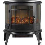 Gracelove Space Heater Realistic Flame Perfect Design for Corners Portable Electric Fireplace Stove 1500W