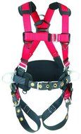 3M Protecta PRO 1191208 Construction Harness, Back And Side D-Rings, Hip Pad And Belt, Pass Thru Legs, 420-Pound...