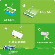 Swiffer Sweeper Wet Mopping Pad Refills for Floor Mop Open Window Fresh Scent 12 Count