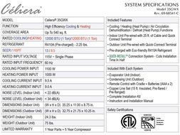 Celiera 12000 BTU Ductless Mini Split Air Conditioner + Heat Pump - Indoor and Outdoor Units + Line Set + Installation... N2