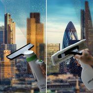 Ittar window vacuum cleaner kit with powersqueegee,spray bottle,microfiber cleaning head,exstension pole,suction...