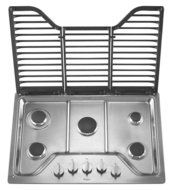 Whirlpool 30 inch 5 Burner Gas Cooktop with EZ-2-Lift&trade; Hinged Cast-Iron Grates WCG97US0DS