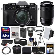 Fujifilm X-T10 Digital Camera &amp; 16-50mm II XC Lens (Black) with 64GB Card + Case + Flash + Battery &amp; Charger +... N11