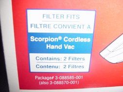 Dirt Devil Scorpion Cordless Filter N2