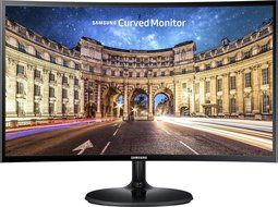 Samsung - CF390 Series C24F390FHN 24" LED Curved HD FreeSync Monitor - High glossy black N3